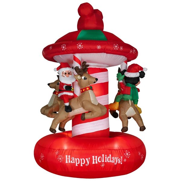 Disney Animated Airblown Mickey Carousel 