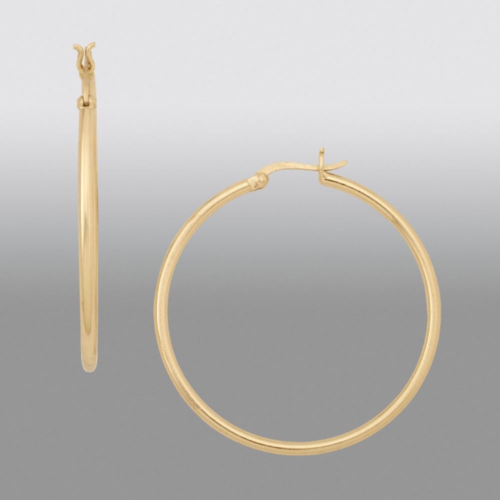 40MM Clicktop Hoop Earring. 24K Gold over Sterling Silver at Sears.com