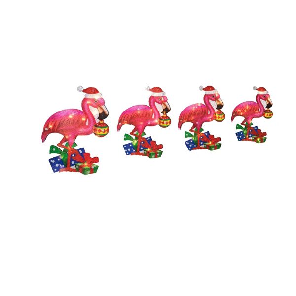 Trim a Home 4ct Lighted Flamingo Pathway Markers