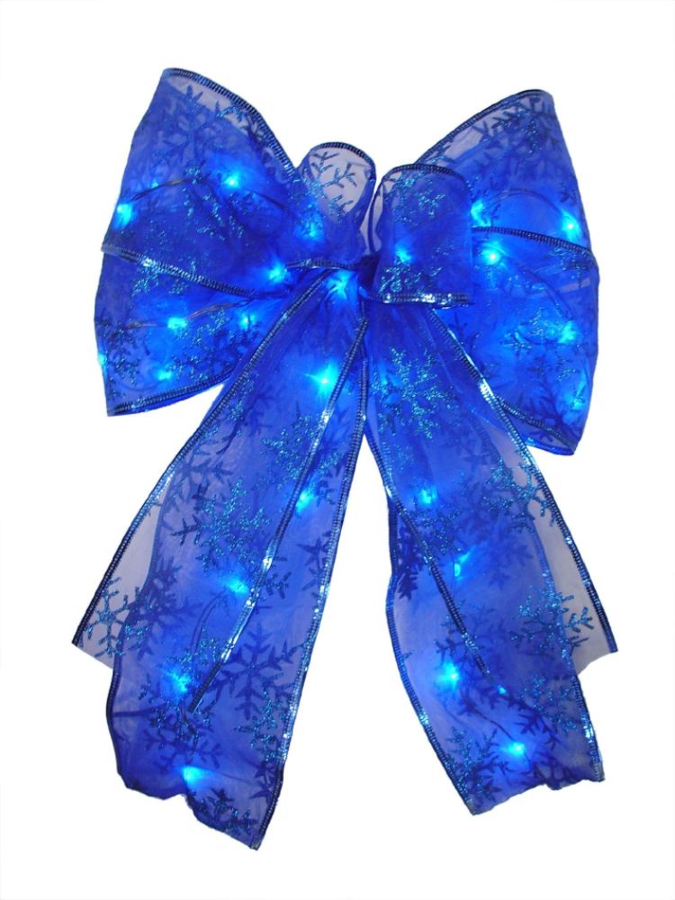 Trim a Home All Purpose LED Bow - Blue