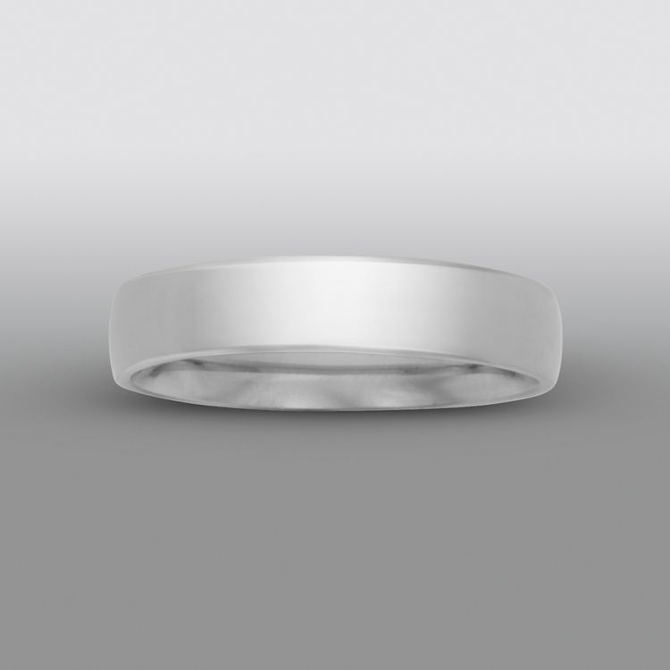 4mm Plain Wedding Band in 14K White Gold