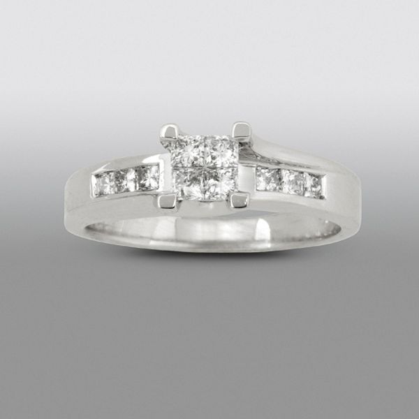Tradition Diamond 1/2 Cttw Princess Diamond Engagement Ring In 14K