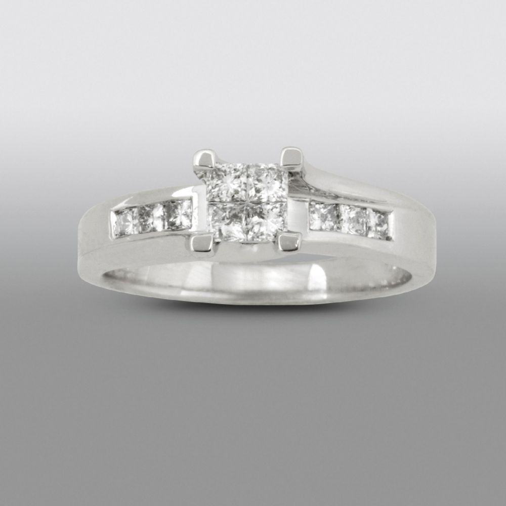 Tradition Diamond 1/2 cttw Princess Diamond Engagement Ring in 14k White Gold at Sears.com