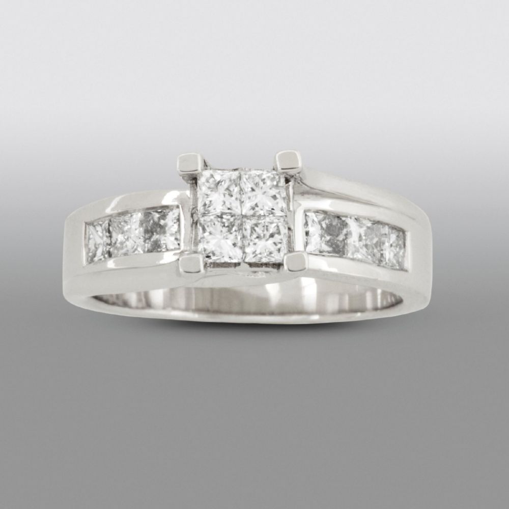 Tradition Diamond 1 cttw Princess Diamond Engagement Ring in 14K White Gold at Sears.com