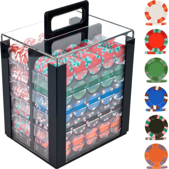 Trademark Poker 1000 NexGen PRO Classic Poker Chips w  Acrylic Carrier by Hunting Accessories