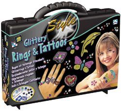 Amav Glittery Rings And Tattoos Kit