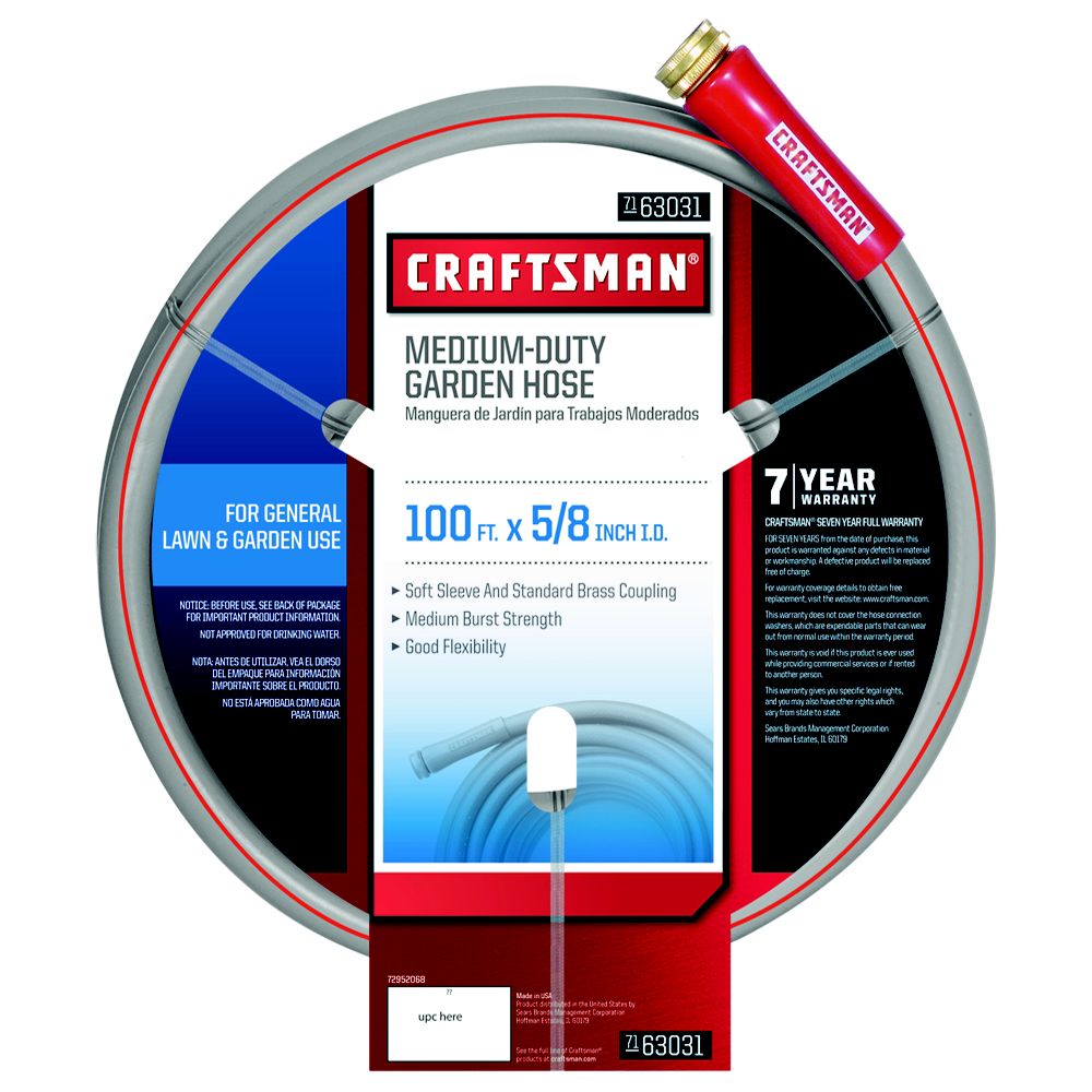 Craftsman 100 ft. X 5/8 - inch Vinyl Garden Hose