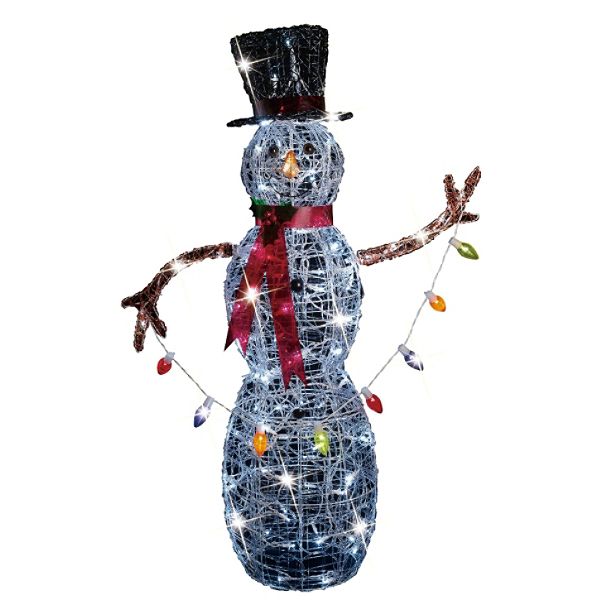 Trim a Home 48in LED Lighted Acrylic Snowman 