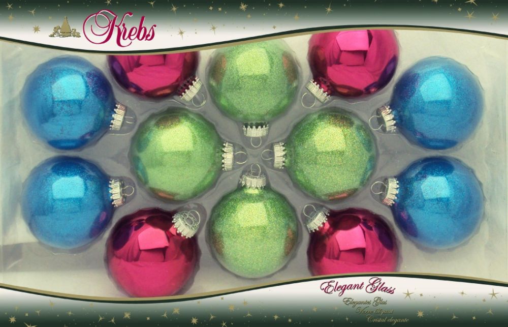 Christmas by Krebs 12ct Mixed Color Glass Ornaments price decreased by 50%