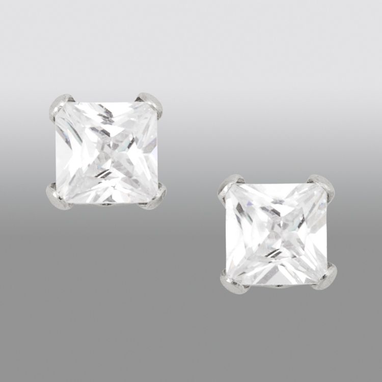 14K Gold Princess Square-cut Stud Earrings at Sears.com