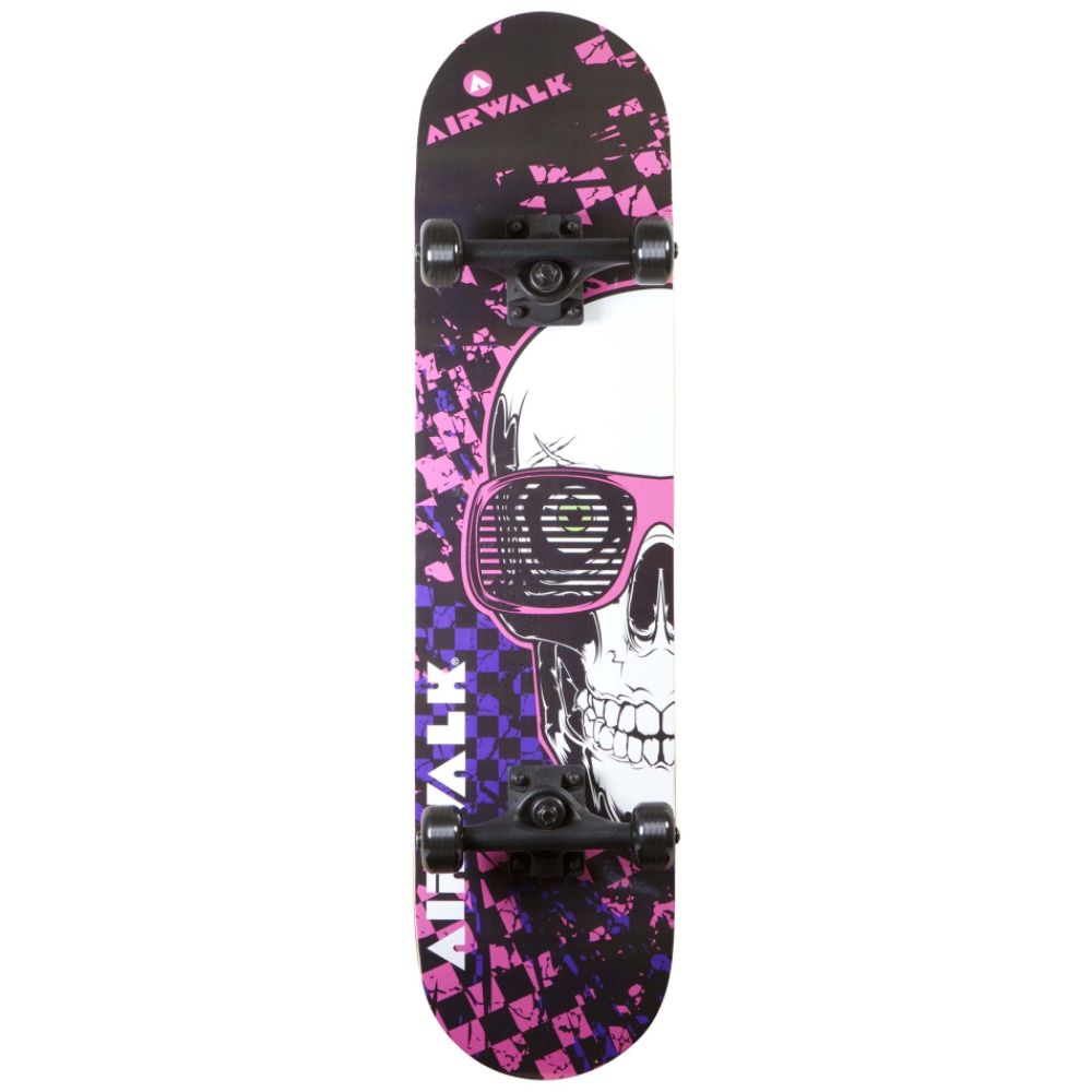 Airwalk Unruly Series 31in. Skateboard Skull Pink
