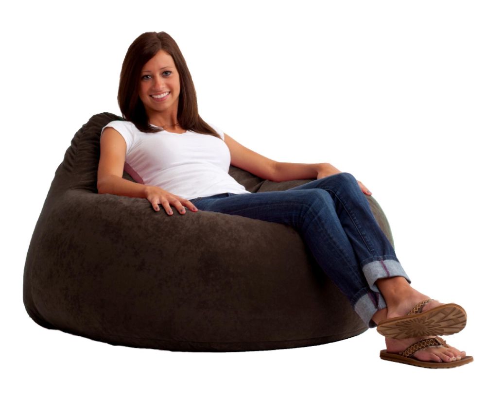 Comfort Research Fuf Chillum Bean Bag Chair in Black Onyx Comfort Suede at Kmart.com
