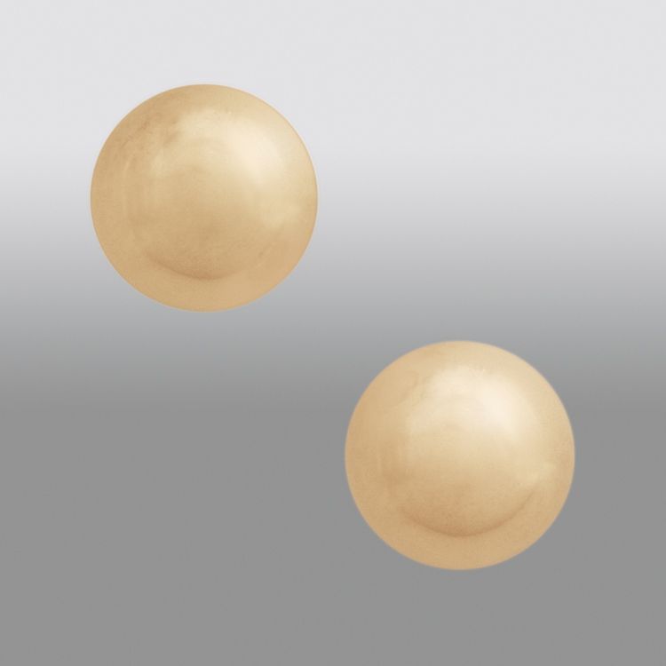 14k Gold Princess 4mm Ball Stud Earrings