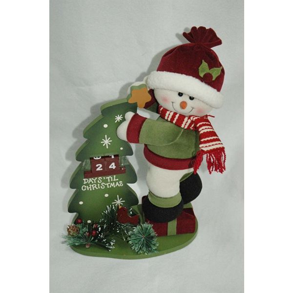 Trim A Home 9x13in Snowman Holding Advent Tree
