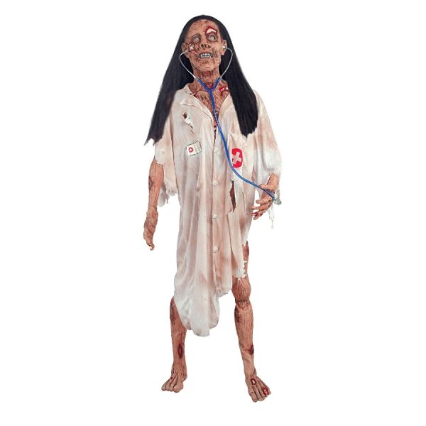 World's End 2012 Life Size Zombie Lady With Doctor's Outfit 