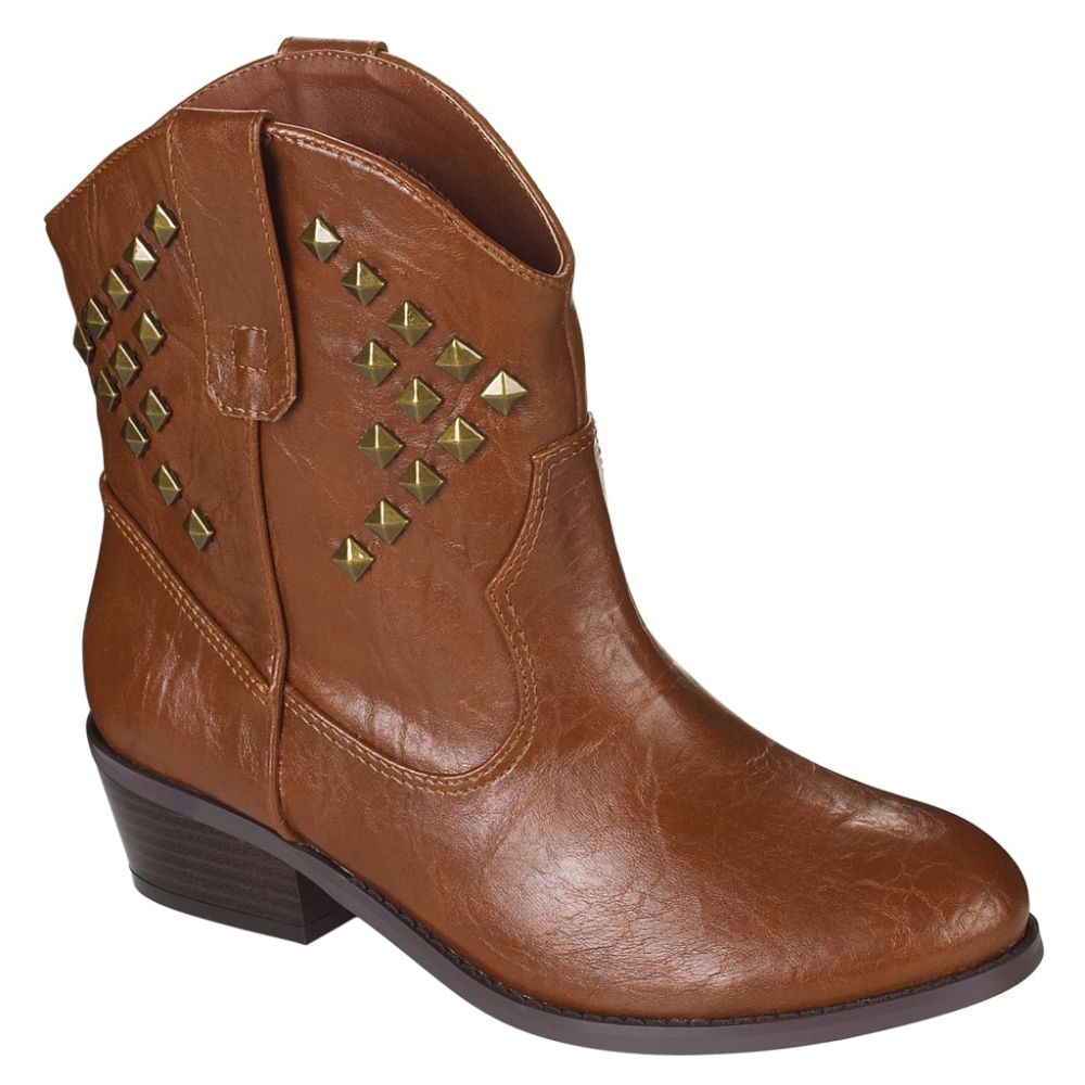 Soda Women's Corral Short Studded Western Boot - Tan at Kmart.com