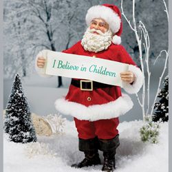 Fabriche Santa with "I Believe in Children" Banner                                                                     at mygofer.com