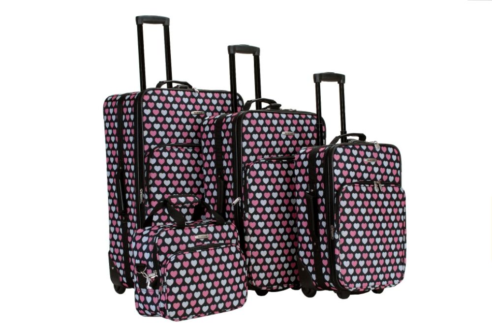 Rockland Fox Luggage 4PC MULTIPLE HEART LUGGAGE SET at Kmart.com