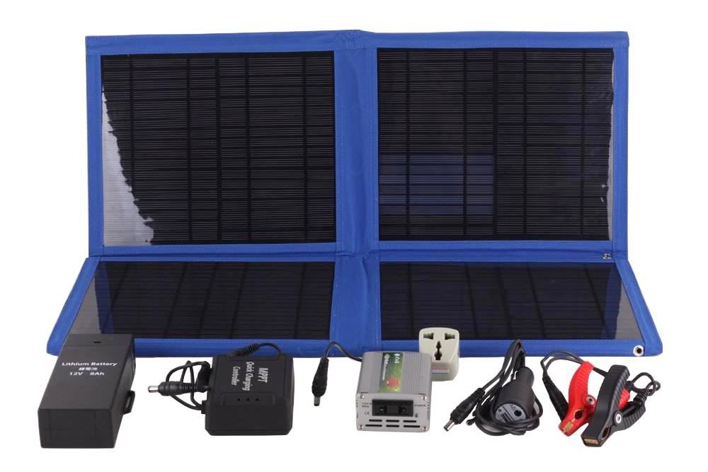 Mirus 40W Portable Folding Solar Charger Kit with Li-ion Battery, Jumper Cables and DC Inverter at Kmart.com