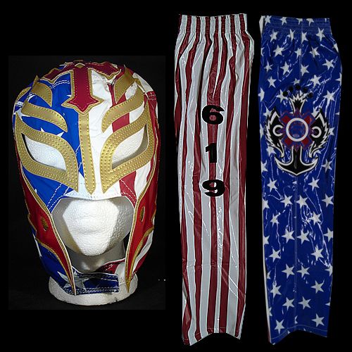 WWE Rey Mysterio - American Flag Kid Size Replica Wrestling Mask &
