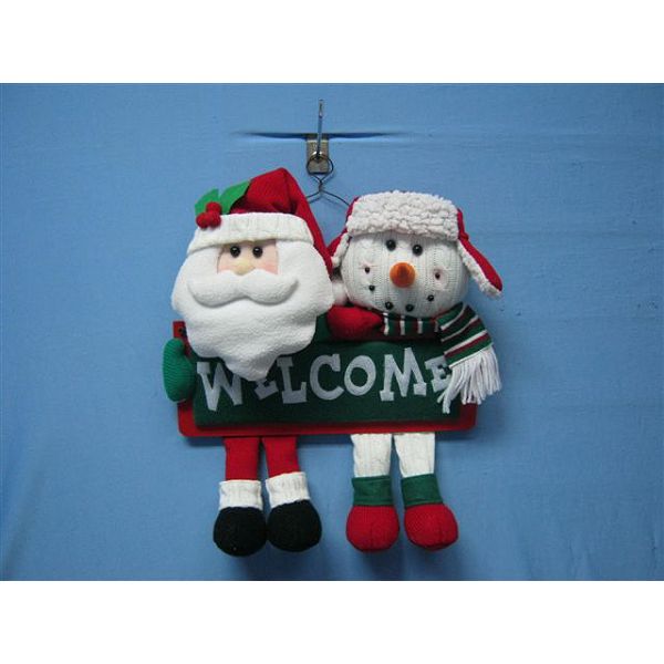 Trim A Home Cable Knit Santa/snowman Character Sign