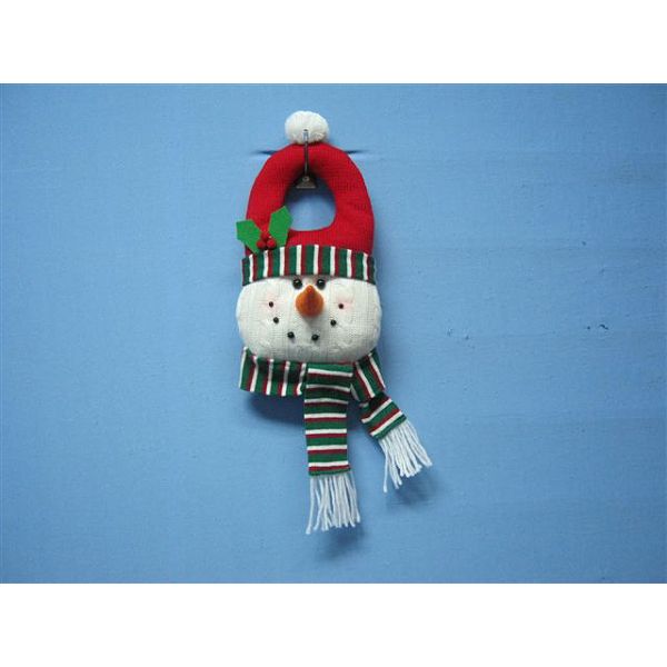 Trim A Home Cable Knit Red Hat Snowman Door Hanger