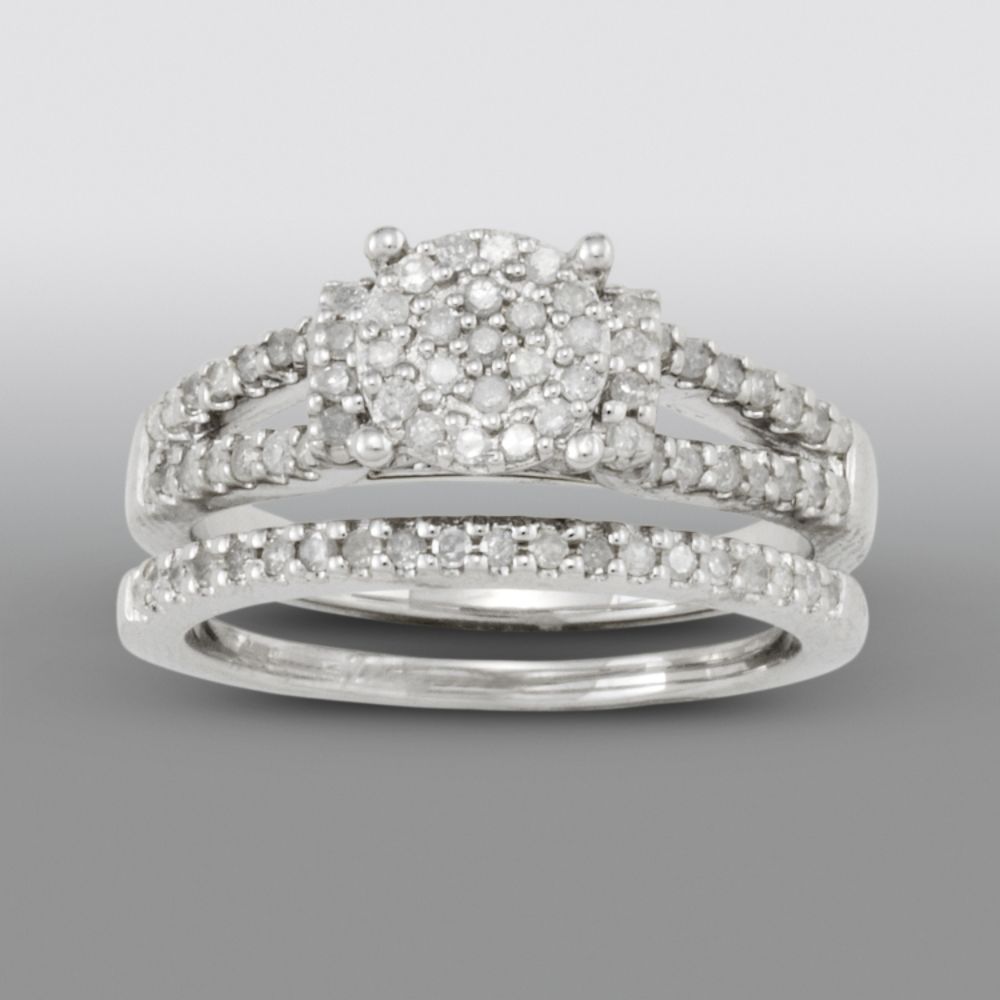 1/2 cttw Diamond Bridal Set in Silver