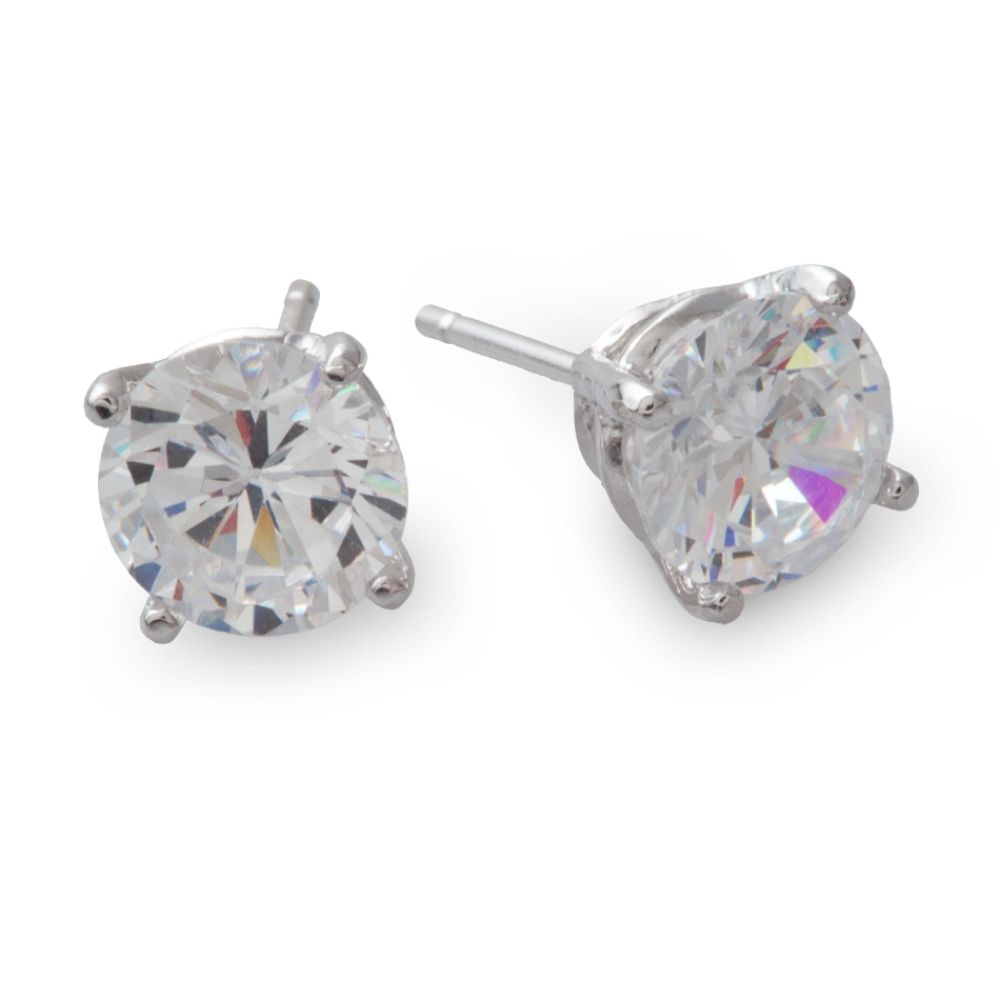 Diamonesse Sterling Silver Round Cubic Zirconia Stud Earings at Sears.com