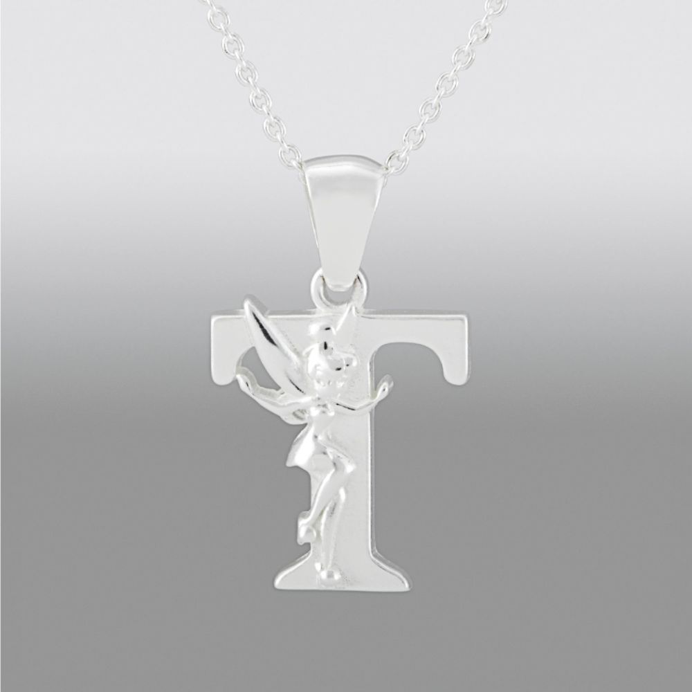 Disney Sterling Silver Tinkerbell Initial Pendant - T at Sears.com
