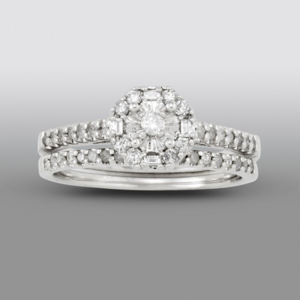 3/8 cttw Diamond Bridal Set in 10K WG at Sears.com