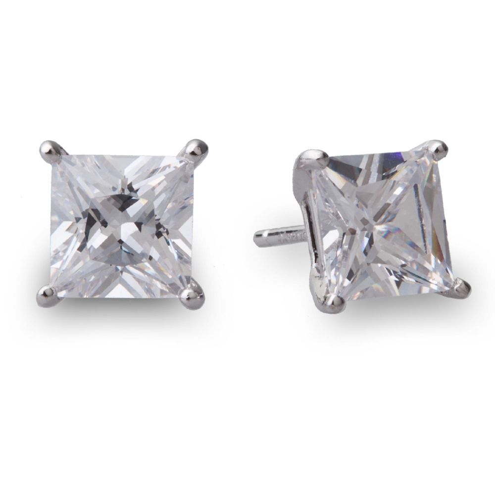 Diamonesse Sterling Silver Square Cubic Zirconia Stud Earrings at Sears.com