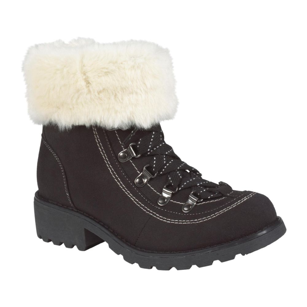Route 66 Women's Dorri Fleece Cuffed Bootie - Black at Sears.com