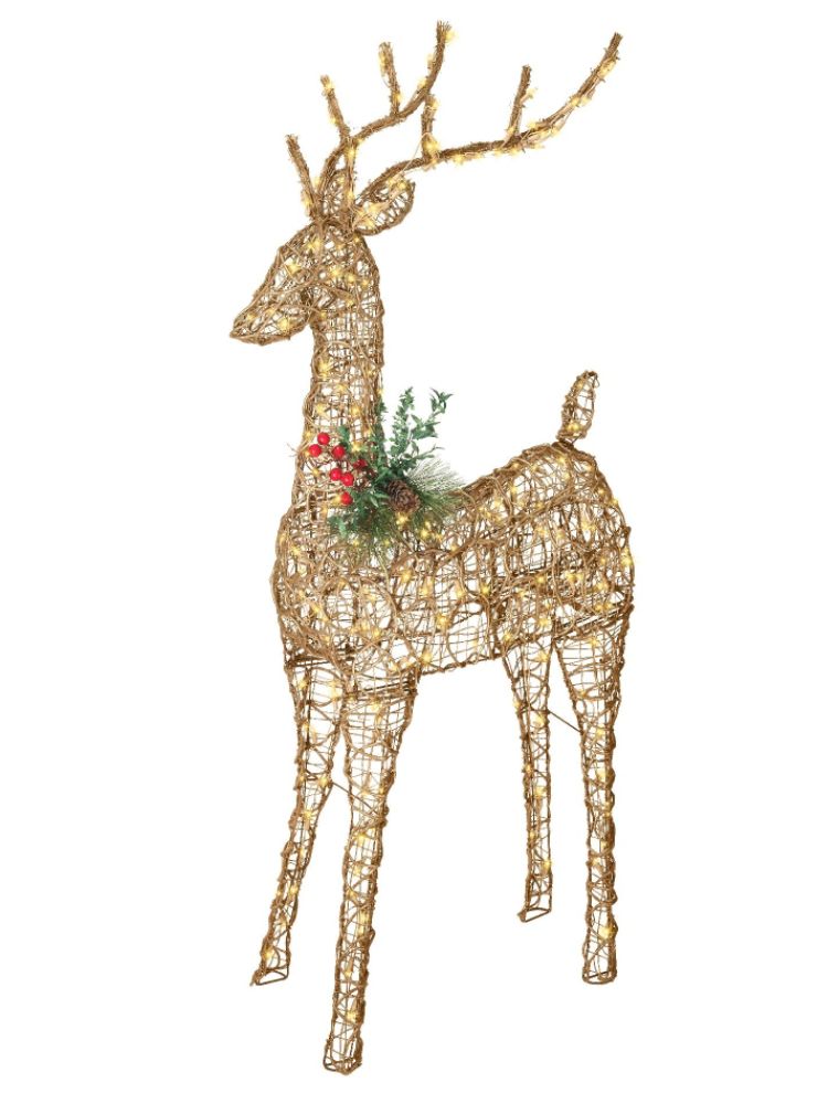Trim a Home 60in Lighted Christmas Grapevine Deer 