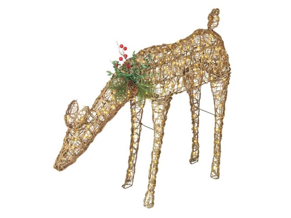 Trim a Home 33in Lighted Christmas Grapevine Doe price decreased by 47%