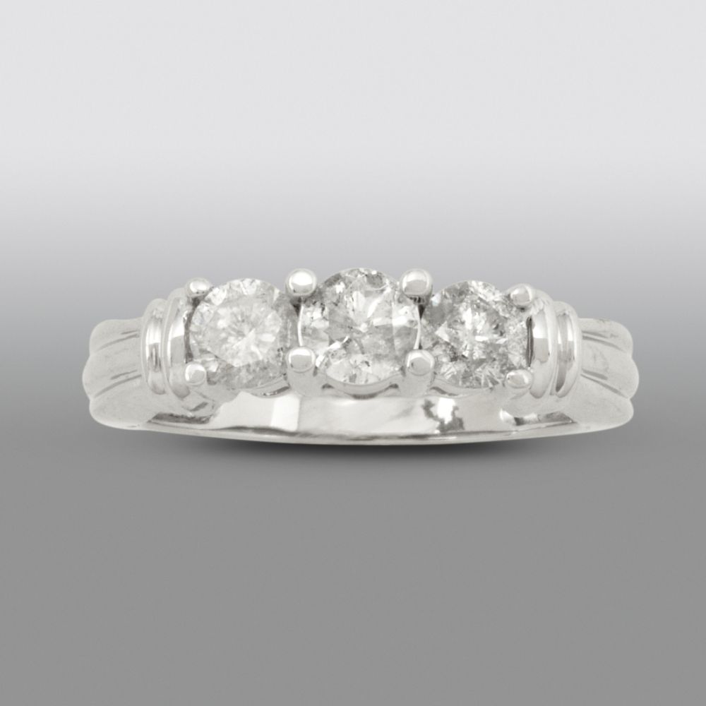 1 cttw Round Diamond 3-Stone Anniversary Ring at Sears.com