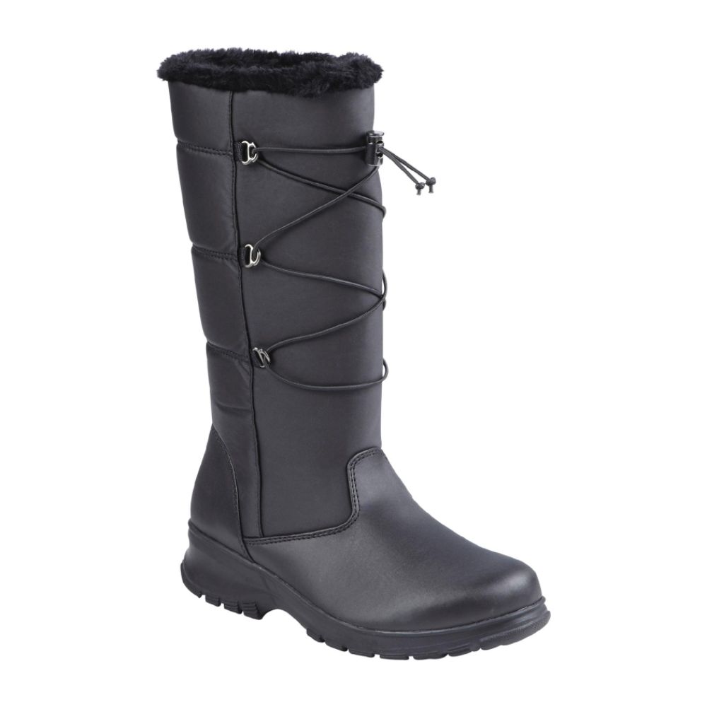 Athletech Women's Florence Side Zip Weather Boot - Black at Kmart.com