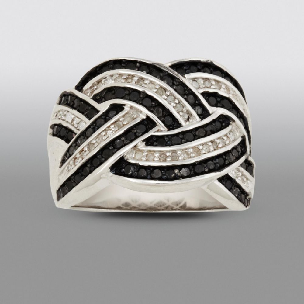 1 cttw Black and White Diamond Band Ring at Sears.com