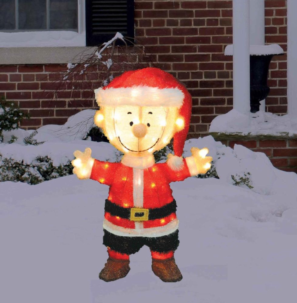 Peanuts 32in 3D Lighted Soft Tinsel Christmas Santa Charlie Brown at Kmart.com