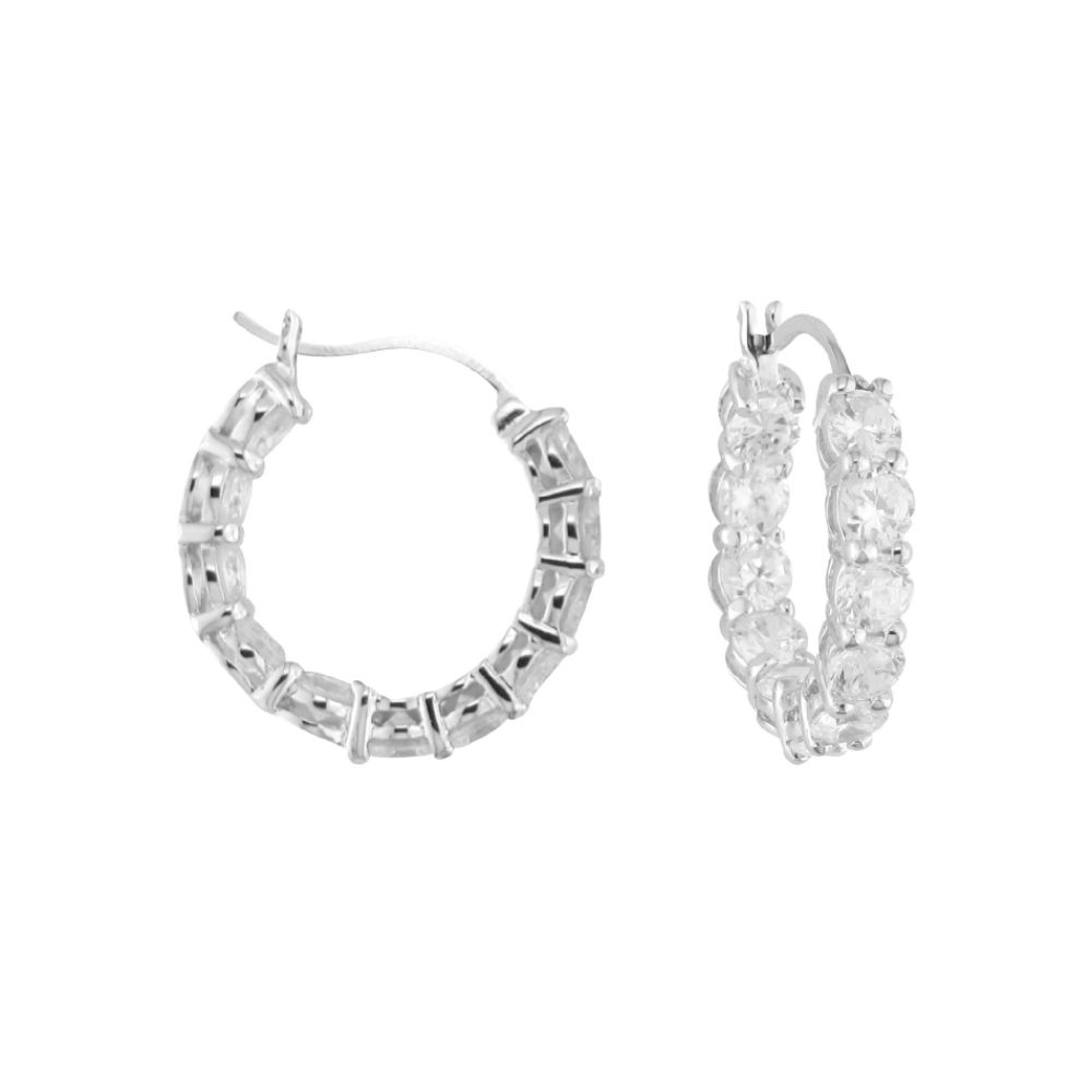 Diamonesse Sterling Silver Cubic Zirconia Hoop Earrings at Sears.com