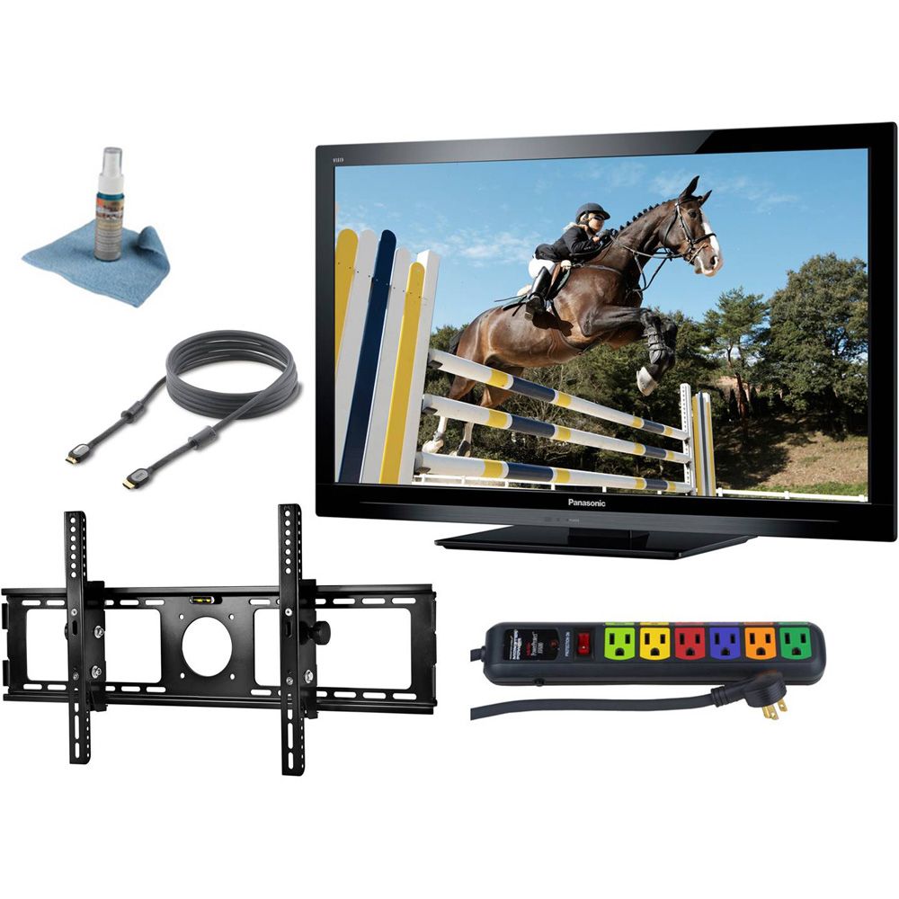 Panasonic - Panasonic TC-L37U3 5 KIT 37 In. 1080p LCD HDTV with 3 HDMI, FlatScreen Clean/Cloth, Power Strip, HDMI Cable and Mount