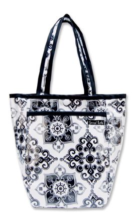 Trend-Lab Mini Tulip Tote - Black & White Versailles