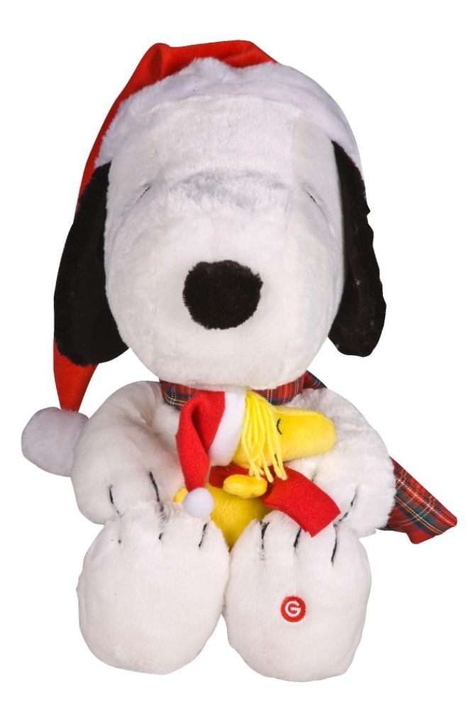 Peanuts 18" Snoopy And Woodstock Holiday Collectable With Sound