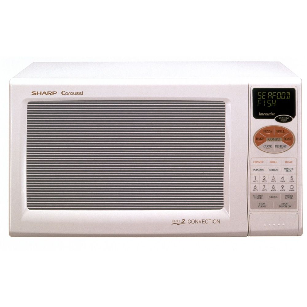 Sharp R820BW 0.9 Cu. Ft. 900W Grill 2 Convection Microwave-White at Kmart.com