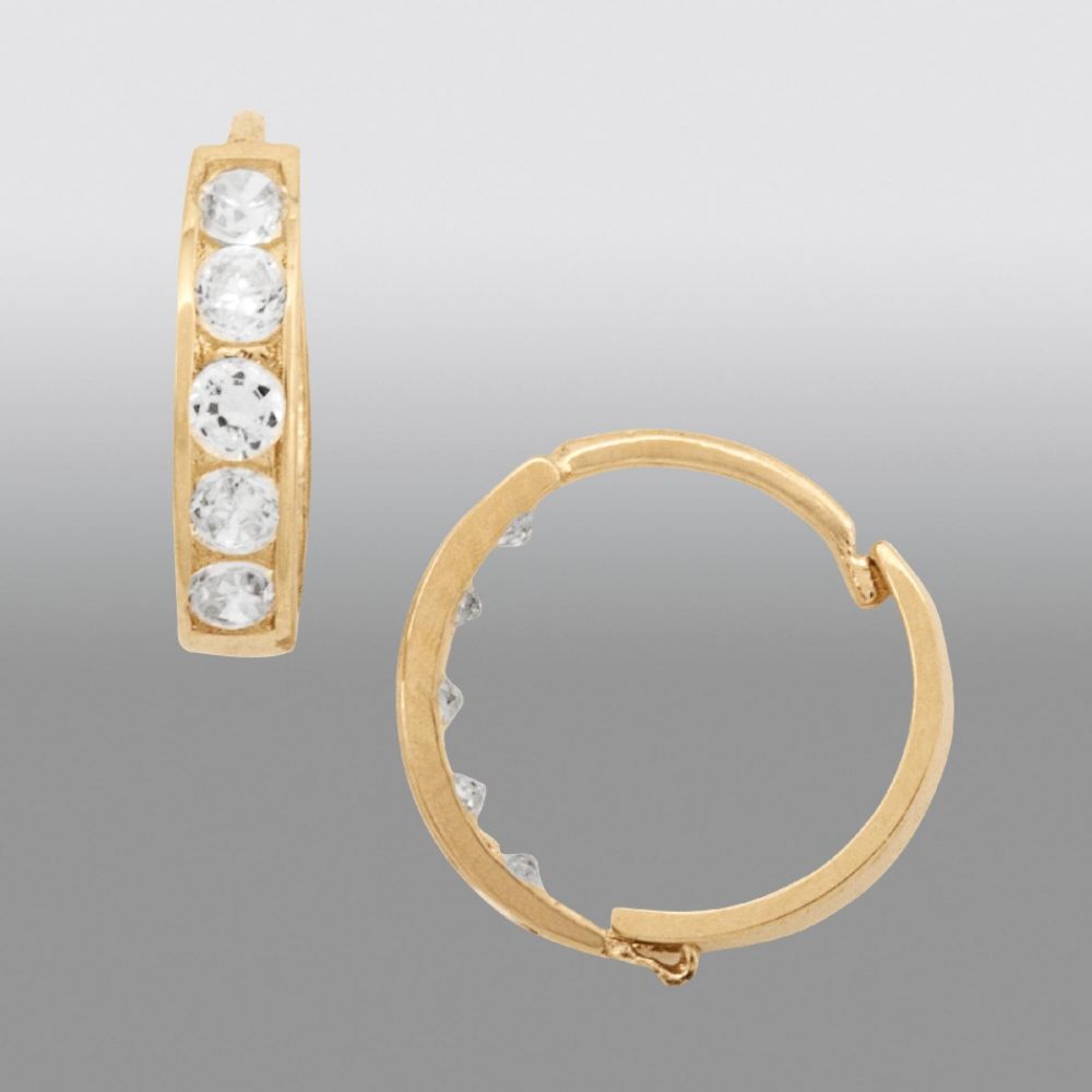 14K Gold Cubic Zirconia  Hoop Earrings at Sears.com