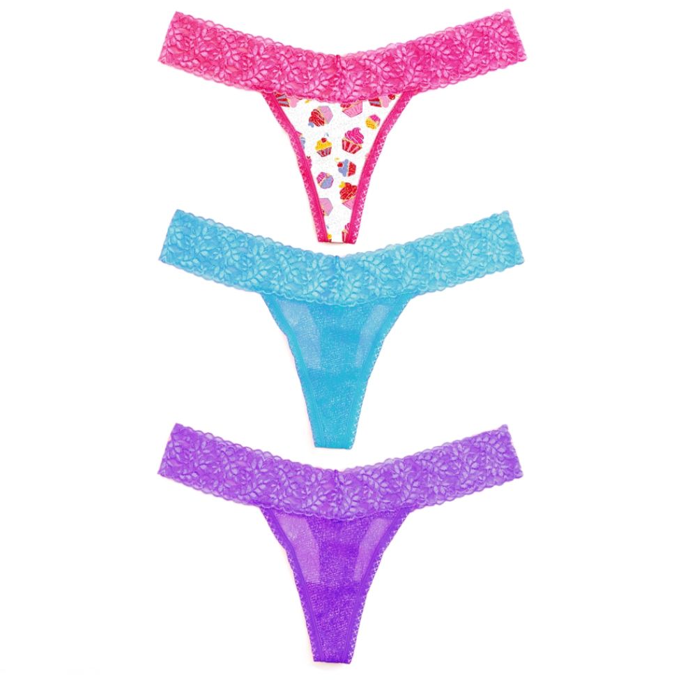 Joe Boxer Mesh and Lace 3 Pack Thongs at Kmart.com