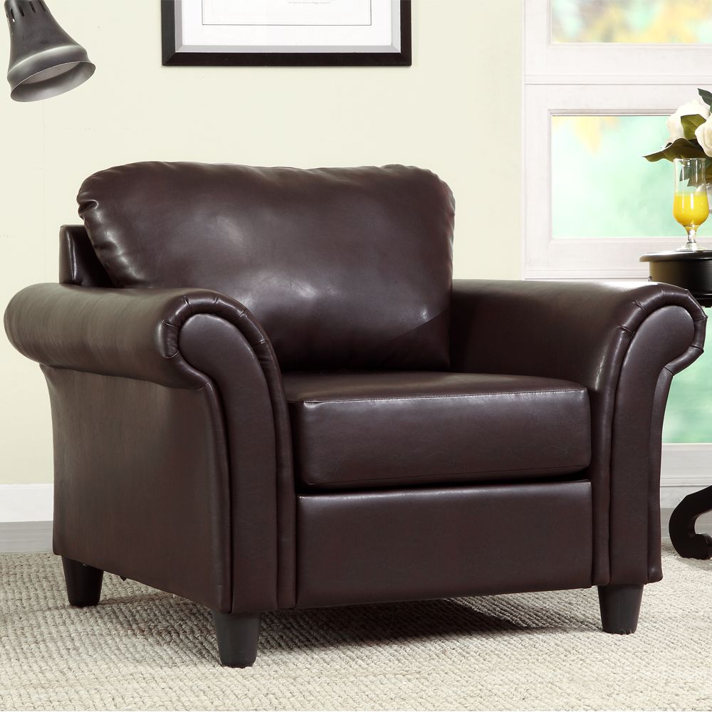 Oxford Creek Chair in Dark Brown Faux Leather at Sears.com