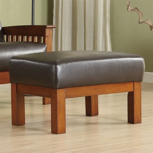 Oxford Creek Ottoman in Dark Brown Bi-cast Faux Leather at Sears.com