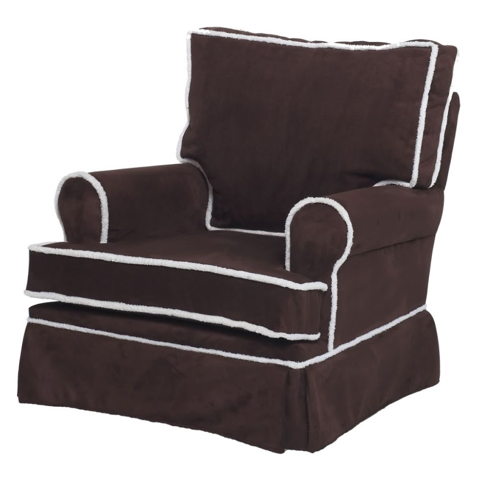 The Rockabye Glider Co Square Back Glider Chocolate Micro with Sherpa at Sears.com