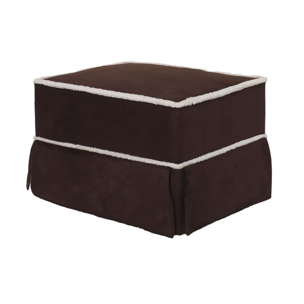 The Rockabye Glider Co Ottoman Chocolate Micro with Sherpa at Sears.com