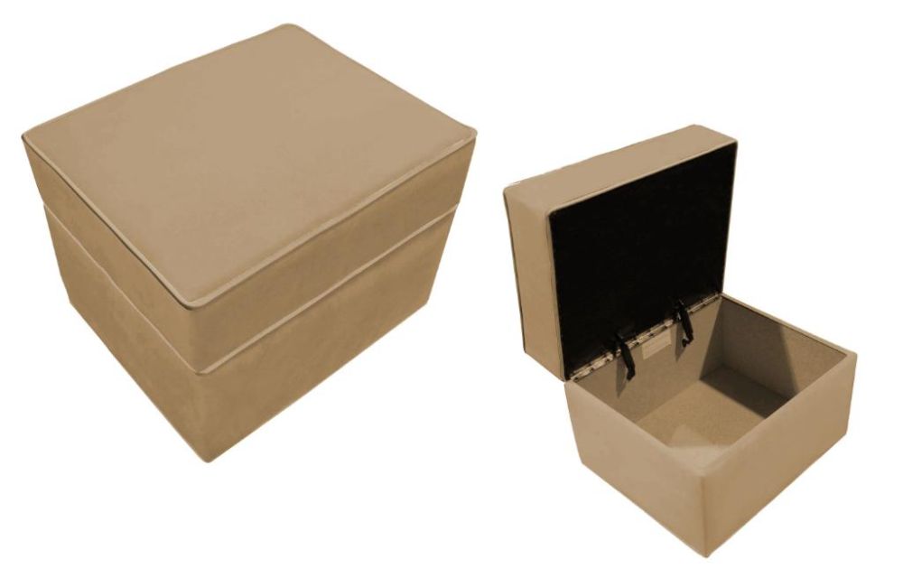 The Rockabye Glider Co Storage Ottoman Coffee Bella Velvet